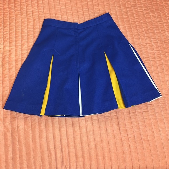 Vintage 1970s cheer skirt Yellow,Blue,White size approx XS - Picture 4 of 10